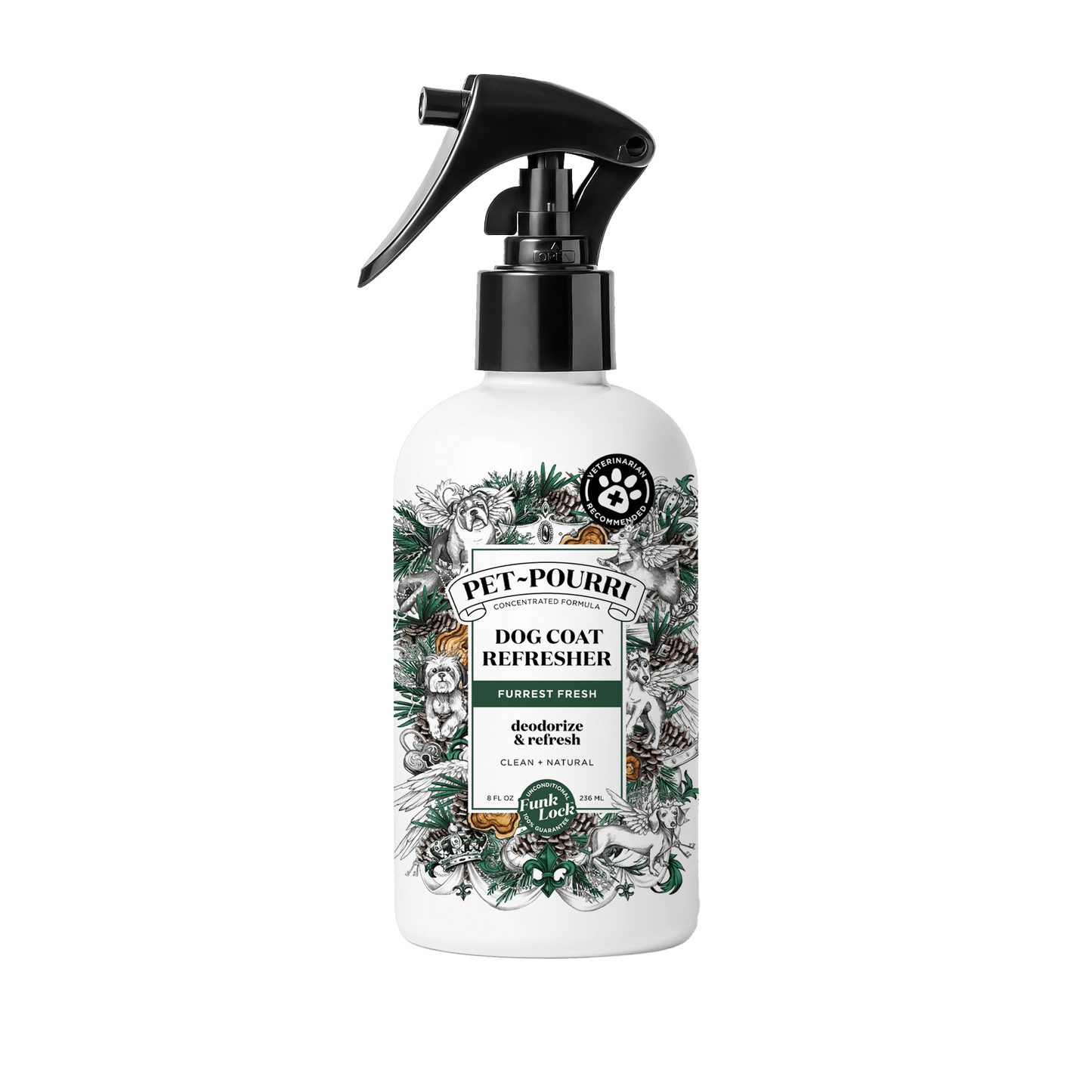 Pet-Pourri Dog Coat Refresher, Furrest Fresh, Bergamot, Clove, and Cin