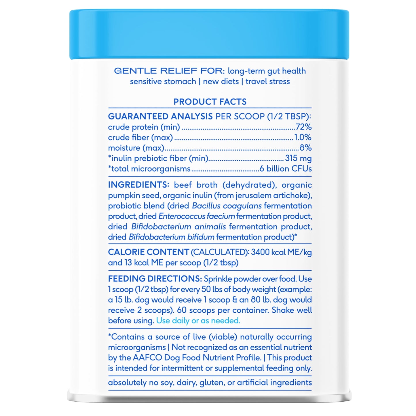 Native Pet Probiotic for Dogs, Gut Health + Prebiotic Fiber & Bone Bro
