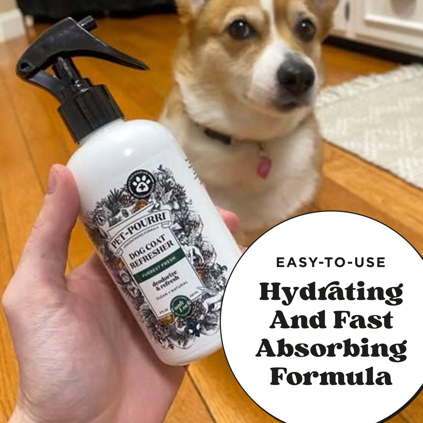 Pet-Pourri Dog Coat Refresher, Furrest Fresh, Bergamot, Clove, and Cin