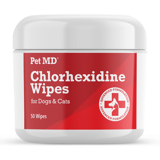 Pet MD Topical Wipes for Cleansing - with Aloe for Cats and Dogs - 50